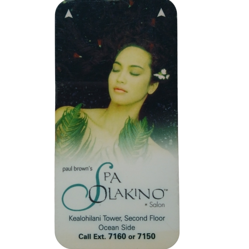 Paul Brown's Spa Olakino Salon Card Marriott Hotel Room Key Card Waikiki Beach